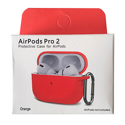 Чохол (накладка) Apple AirPods Pro 2, Silicone Classic Case, Помаранчевий