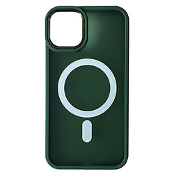 Чохол (накладка) Apple iPhone 14, Matte Guard, Dark Green, MagSafe, Зелений
