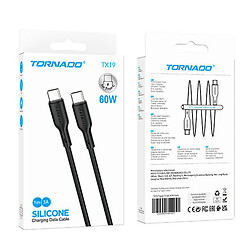 USB кабель Tornado TX19, Type-C, 1.0 м., Чорний