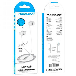 Наушники Tornado TS2, С микрофоном, Белый