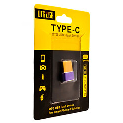 OTG адаптер, Type-C, USB, Фиолетовый