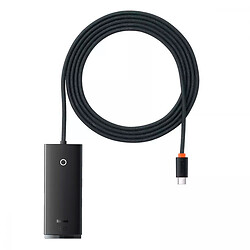 USB Hub Baseus WKQX030501 Lite, 2.0 м., Чорний