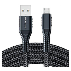 USB кабель Konfulon DC-32C, MicroUSB, 2.0 м., Чорний