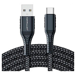 USB кабель Konfulon DC-34C, Type-C, 2.0 м., Черный