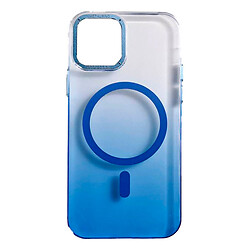 Чохол (накладка) Apple iPhone 14, Gradient Metal Frame, MagSafe, Синій