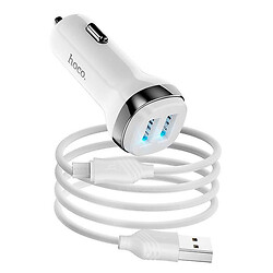 АЗП Hoco Z40 Superior, MicroUSB, З кабелем, 2.4 A, Білий