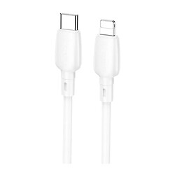 USB кабель Borofone BX93 Apple iPhone SE 2022 / iPhone 14 Pro Max / iPhone 14 Plus / iPhone 14 Pro / iPhone 14 / iPhone 13 Pro / iPhone 13 Mini / iPhone 13 / iPhone 13 Pro Max / iPhone 12 Mini / iPhone 12 Pro Max / iPhone 12 Pro, Lightning, 1.0 м., Білий