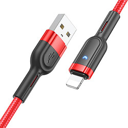 USB кабель Hoco U117 Apple iPhone SE 2022 / iPhone 14 Pro Max / iPhone 14 Plus / iPhone 14 Pro / iPhone 14 / iPhone 13 Pro / iPhone 13 Mini / iPhone 13 / iPhone 13 Pro Max / iPhone 12 Mini / iPhone 12 Pro Max / iPhone 12 Pro, Lightning, 1.2 м., Красный