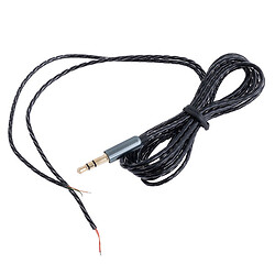 Аудіо кабель для ремонту навушників, 3,5 мм., 1.2 м., Чорний