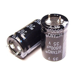 Электролитический конденсатор 1000uF 200V ELP 25x50mm (ELP102M2DBA-Hitano), 1000 мф, 200 В