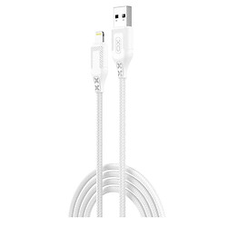 USB кабель XO NB235 Zebra series Apple iPhone SE 2022 / iPhone 14 Pro Max / iPhone 14 Plus / iPhone 14 Pro / iPhone 14 / iPhone 13 Pro / iPhone 13 Mini / iPhone 13 / iPhone 13 Pro Max / iPhone 12 Mini / iPhone 12 Pro Max, Lightning, 1.0 м., Белый