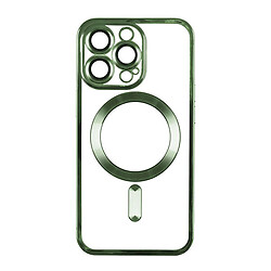Чохол (накладка) Apple iPhone 12 Pro Max, Metallic Full Camera, MagSafe, Зелений