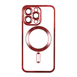 Чохол (накладка) Apple iPhone 12 Pro Max, Metallic Full Camera, MagSafe, Червоний
