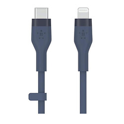 USB кабель Belkin BoostCharge Flex CAA009bt2MBL Apple iPhone SE 2022 / iPhone 14 Pro Max / iPhone 14 Plus / iPhone 14 Pro / iPhone 14 / iPhone 13 Pro / iPhone 13 Mini / iPhone 13 / iPhone 13 Pro Max / iPhone 12 Mini, Lightning, 2.0 м., Синий