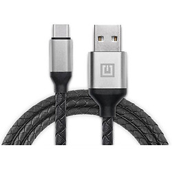 USB-кабель REAL-EL Premium Leather EL123500049, Type-C, 1.0 м., Чорний