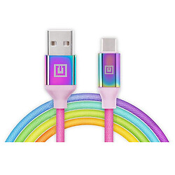 USB кабель REAL-EL Premium Rainbow EL123500050, Type-C, 1.0 м., Малюнок