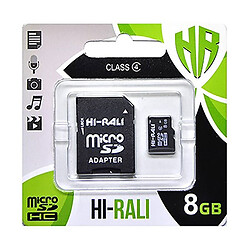 Карта пам'яті Hi-Rali MicroSDHC, 8 Гб.