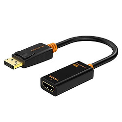 Адаптер Сabletime CP22B DisplayPort-HDMI, 0.2 м., Чорний