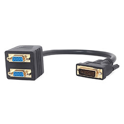 Адаптер Cablexpert A-DVI-2VGA-01, DVI, VGA, 0.3 м., Черный