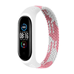 Ремешок Xiaomi Mi Band 5 / Mi Band 6, BeCover Elastic Nylon, Pink/White, Розовый