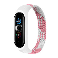 Ремінець Xiaomi Mi Band 5 / Mi Band 6, BeCover Elastic Nylon, Pink/White, Рожевий