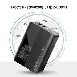 Мережева зарядна станція ColorWay CHS041PD, Чорний - № 11