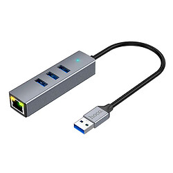 USB Hub Hoco HB34 Easy link, USB, Сірий