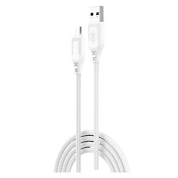 USB кабель XO NB235 Zebra Series, Type-C, 1.0 м., Білий