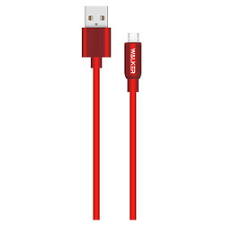 USB кабель Walker C725, MicroUSB, 1.0 м., Красный