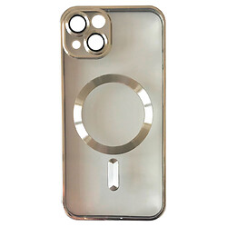 Чохол (накладка) Apple iPhone 14, FIBRA Chrome, MagSafe, Срібний