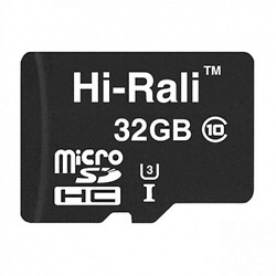 Карта пам'яті Hi-Rali MicroSDXC UHS-1, 32 Гб., Чорний