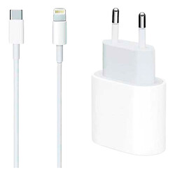 СЗУ Apple, С кабелем, Lightning, 1.0 м., Белый