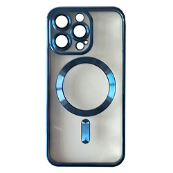 Чохол (накладка) Apple iPhone 14 Pro Max, FIBRA Chrome, MagSafe, Синій