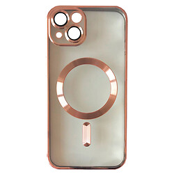 Чохол (накладка) Apple iPhone 14, FIBRA Chrome, Rose Gold, MagSafe, Рожевий