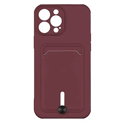 Чохол (накладка) Apple iPhone 13 Pro Max, Colorfull Pocket Card, Maroon, Бордовий