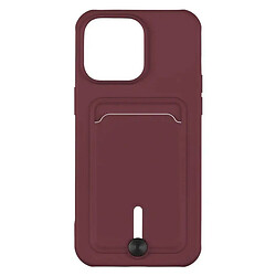 Чохол (накладка) Apple iPhone 15 Plus, Colorfull Pocket Card, Maroon, Бордовий