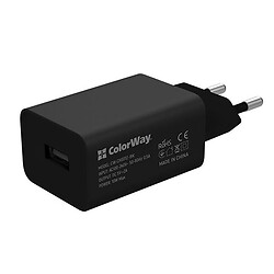 СЗУ ColorWay CW-CHS012CM-BK, MicroUSB, З кабелем, 2.0 A, Чорний