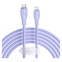USB кабель Baseus P10355701511-00 Pudding Apple iPhone SE 2022 / iPhone 14 Pro Max / iPhone 14 Plus / iPhone 14 Pro / iPhone 14 / iPhone 13 Pro / iPhone 13 Mini / iPhone 13 / iPhone 13 Pro Max / iPhone 12 Mini, Lightning, 1.2 м., Фіолетовий