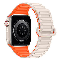 Ремінець Apple Watch 38 / Watch 40, Hoco iWatch WA06, Starlight Orange, Білий