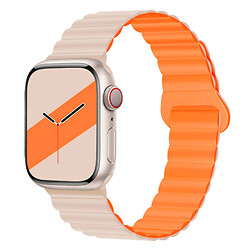 Ремінець Apple Watch 38 / Watch 40, Hoco iWatch WA22, Starlight Orange, Білий