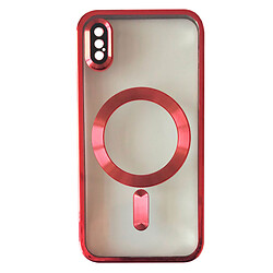 Чехол (накладка) Apple iPhone X / iPhone XS, FIBRA Chrome, MagSafe, Красный