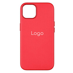 Чохол (накладка) Apple iPhone 14, Leather Case Color, Crimson, MagSafe, Червоний