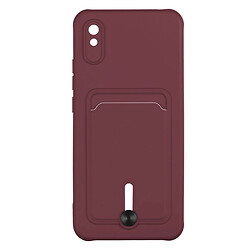 Чохол (накладка) Xiaomi Redmi 9a, Colorfull Pocket Card, Maroon, Бордовий