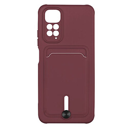 Чохол (накладка) Xiaomi Redmi Note 11 / Redmi Note 11S, Colorfull Pocket Card, Maroon, Бордовий