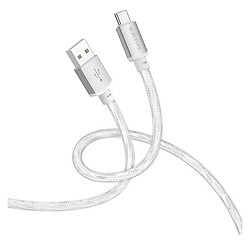 USB кабель Borofone BX95, Type-C, USB, 1.0 м., Срібний