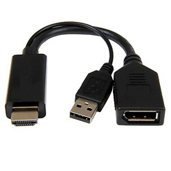 Адаптер Cablexpert A-HDMIM-DPF-01, HDMI, DisplayPort, 0.1 м., Чорний