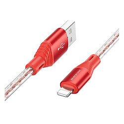 USB кабель Borofone BX96 Apple iPhone SE 2022 / iPhone 14 Pro Max / iPhone 14 Plus / iPhone 14 Pro / iPhone 14 / iPhone 13 Pro / iPhone 13 Mini / iPhone 13 / iPhone 13 Pro Max / iPhone 12 Mini / iPhone 12 Pro Max, Lightning, 1.0 м., Красный