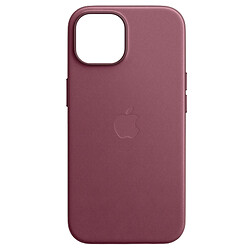 Чохол (накладка) Apple iPhone 15, Leather Case Color, Mulberry, MagSafe, Бордовий
