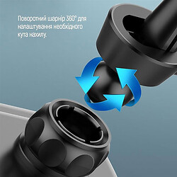 Держатель (Холдер) СolorWay CW-CHG14-BK Metallic Gravity Holder 3, Черный - № 12