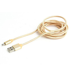 USB кабель Cablexpert CCB-mUSB2B-AMBM-6-G, MicroUSB, 1.8 м., Золотий